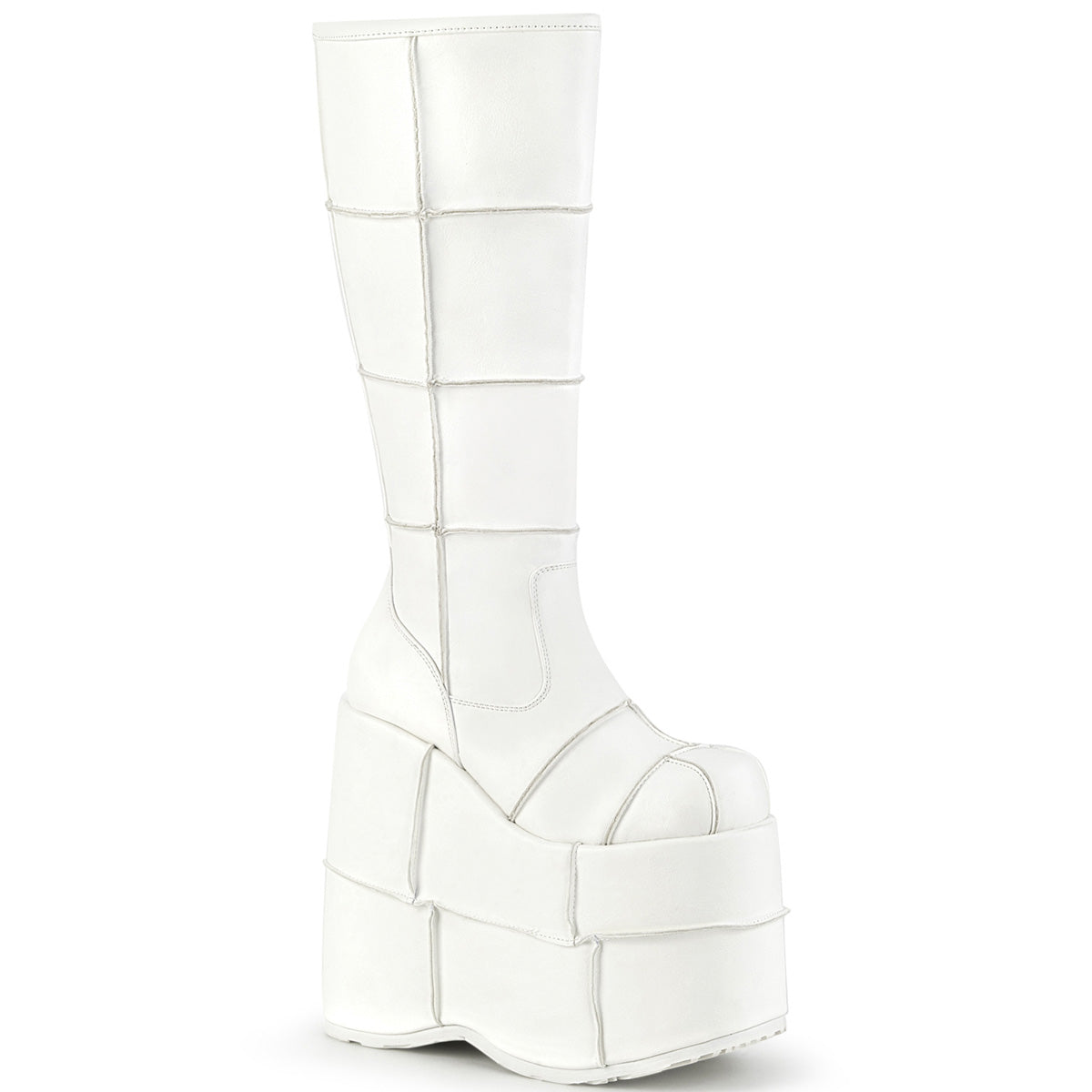 DemoniaCult Herrenstiefel STACK-301 wht veganes Leder