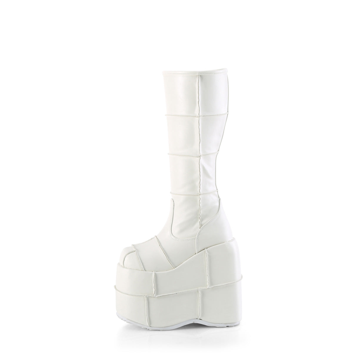 DemoniaCult Herrenstiefel STACK-301 wht veganes Leder