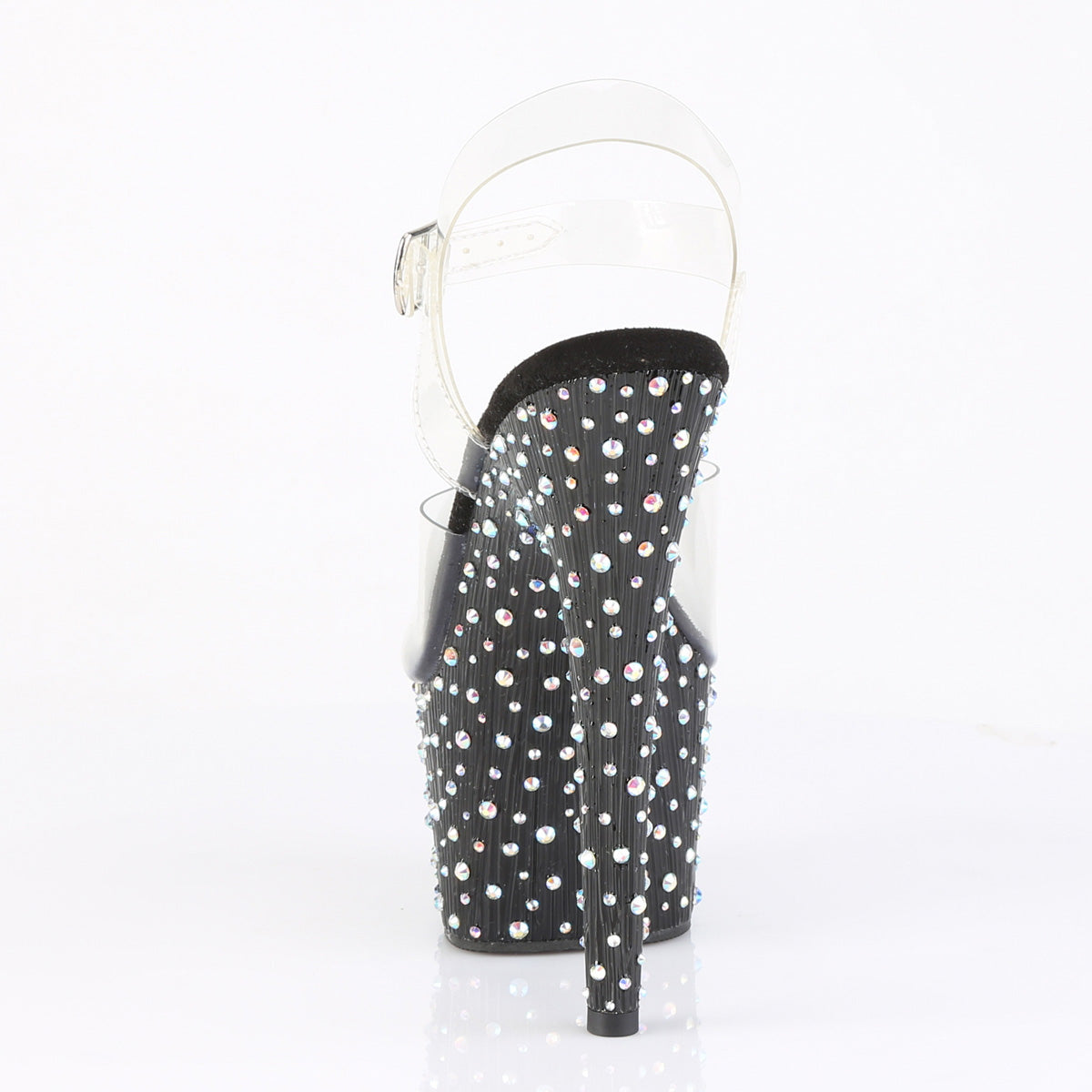 Pleaser Women's Platform Shoes STARDANCE-708 Clr/Blk-Slv Multi RS