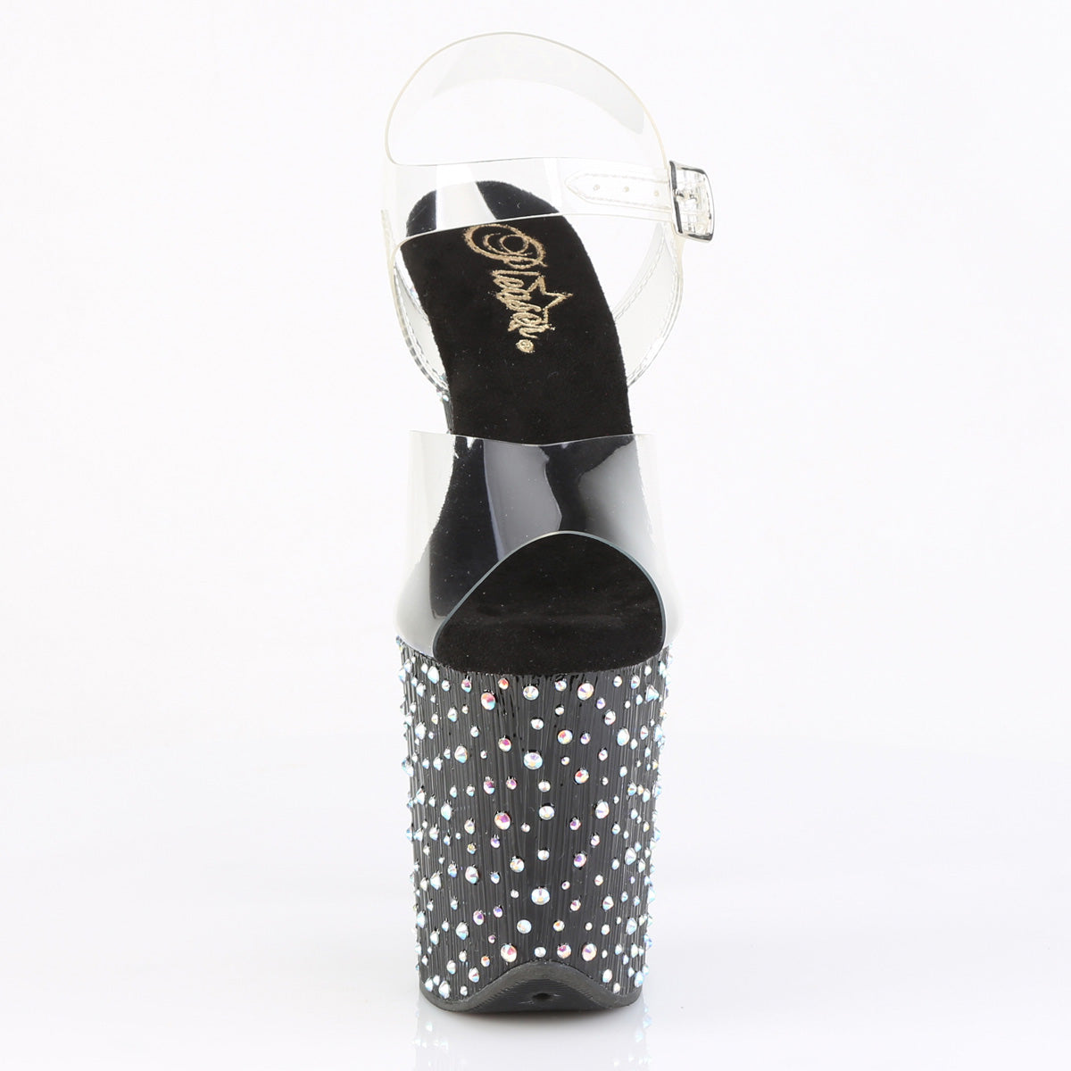 Pleaser Women's Platform Shoes STARDANCE-808 Clr/Blk-Slv Multi RS