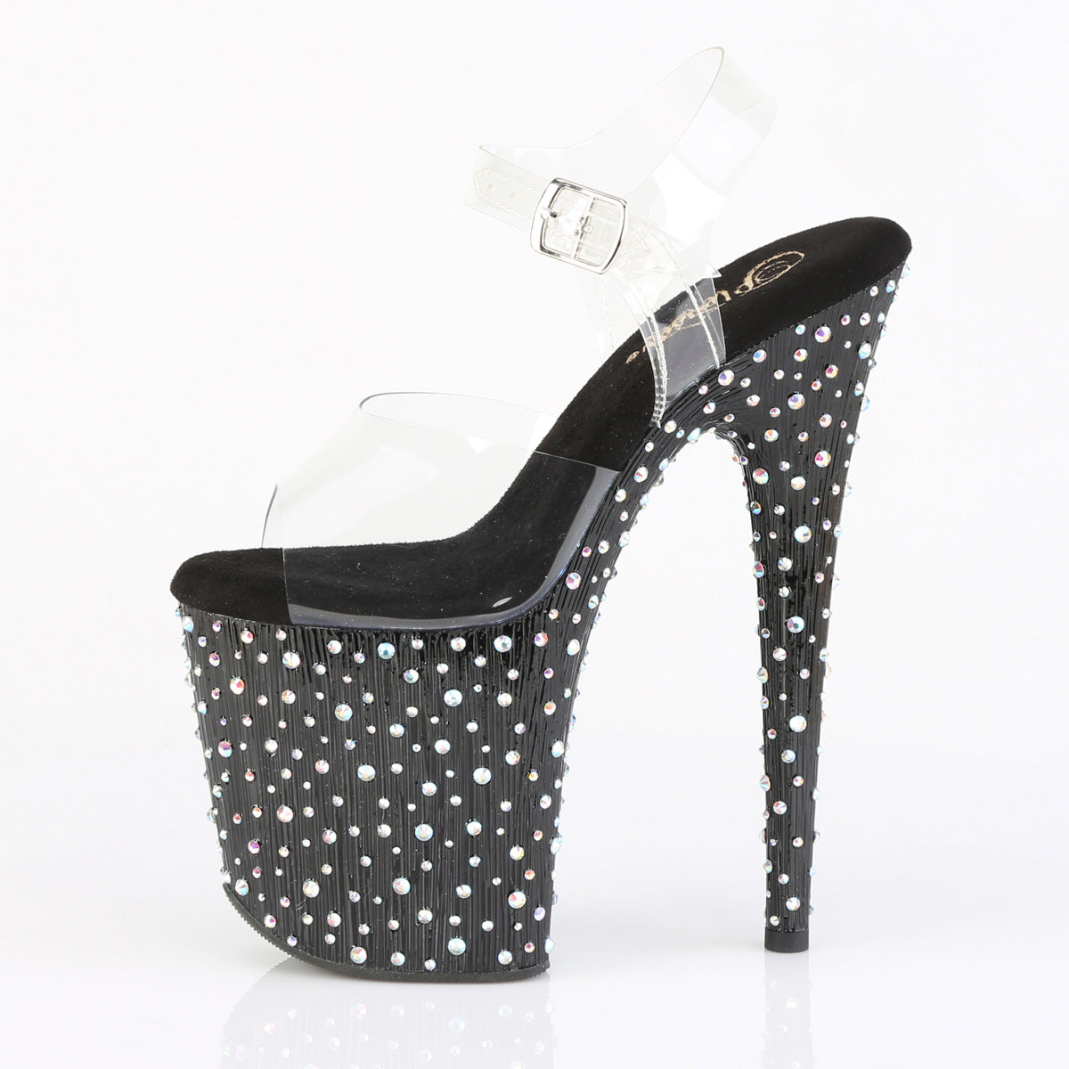 Pleaser Women's Platform Shoes STARDANCE-808 Clr/Blk-Slv Multi RS