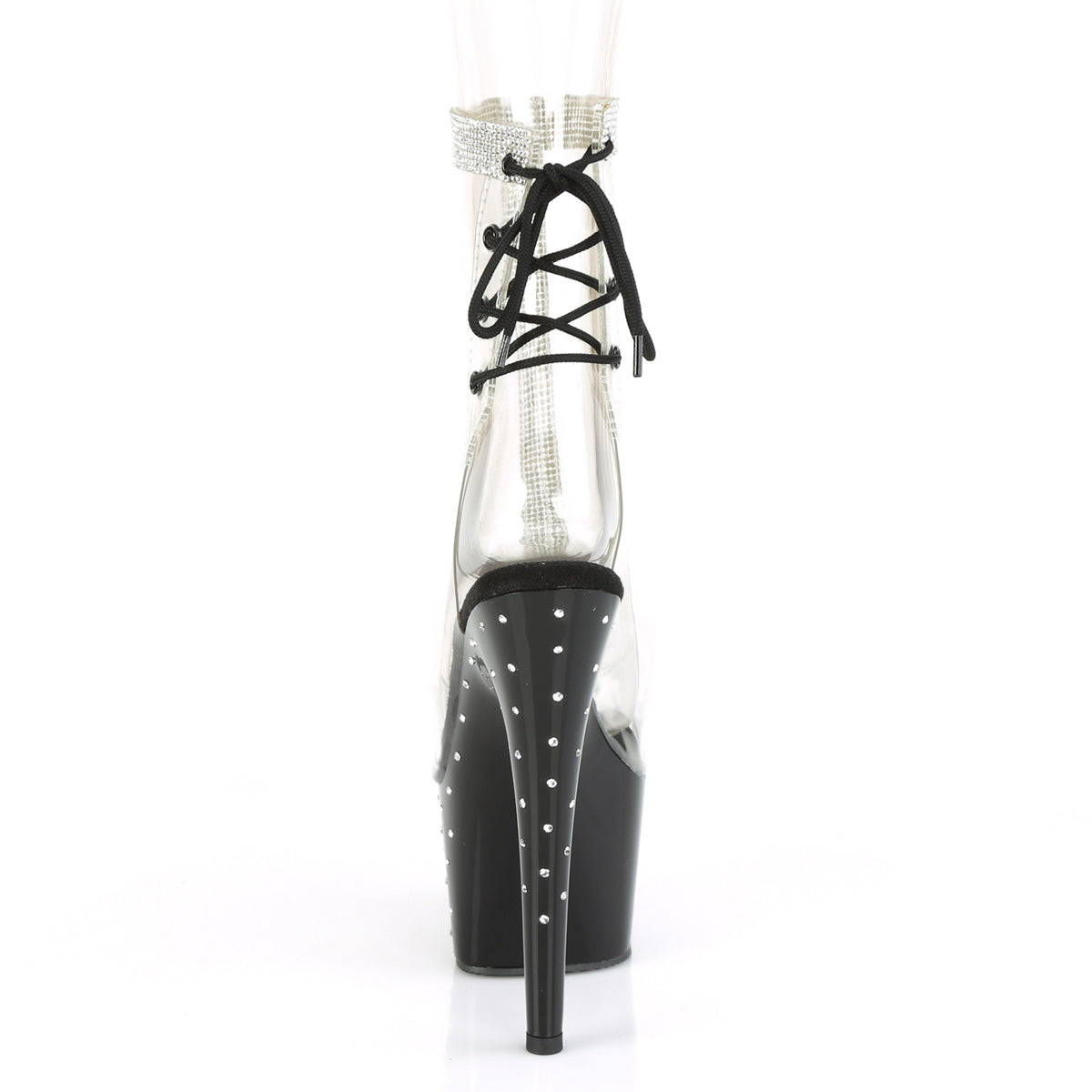 Pleaser Damen Knöchelstiefel STARDUST-1018C-2RS CLR / BLK
