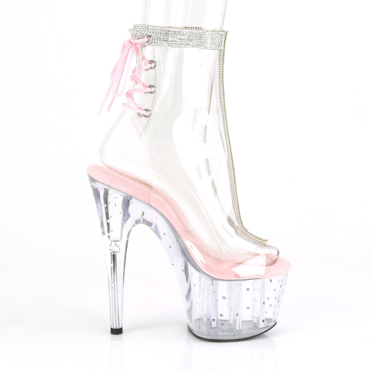 Pleaser Damen Knöchelstiefel STARDUST-1018C-2RS CLR-B. Pink / clr.
