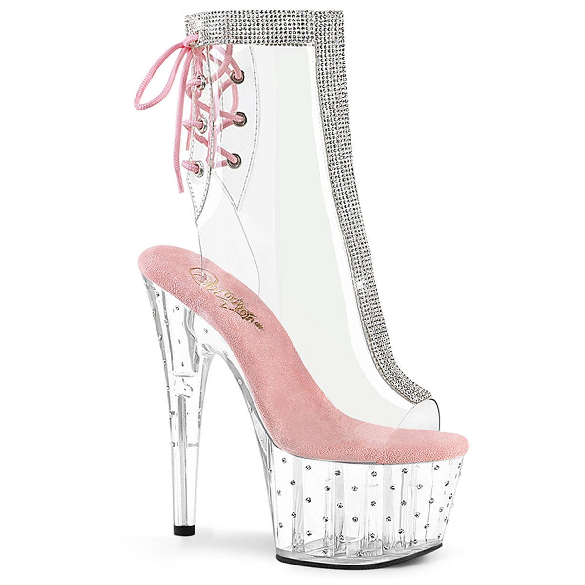Pleaser Damen Knöchelstiefel STARDUST-1018C-2RS CLR-B. Pink / clr.