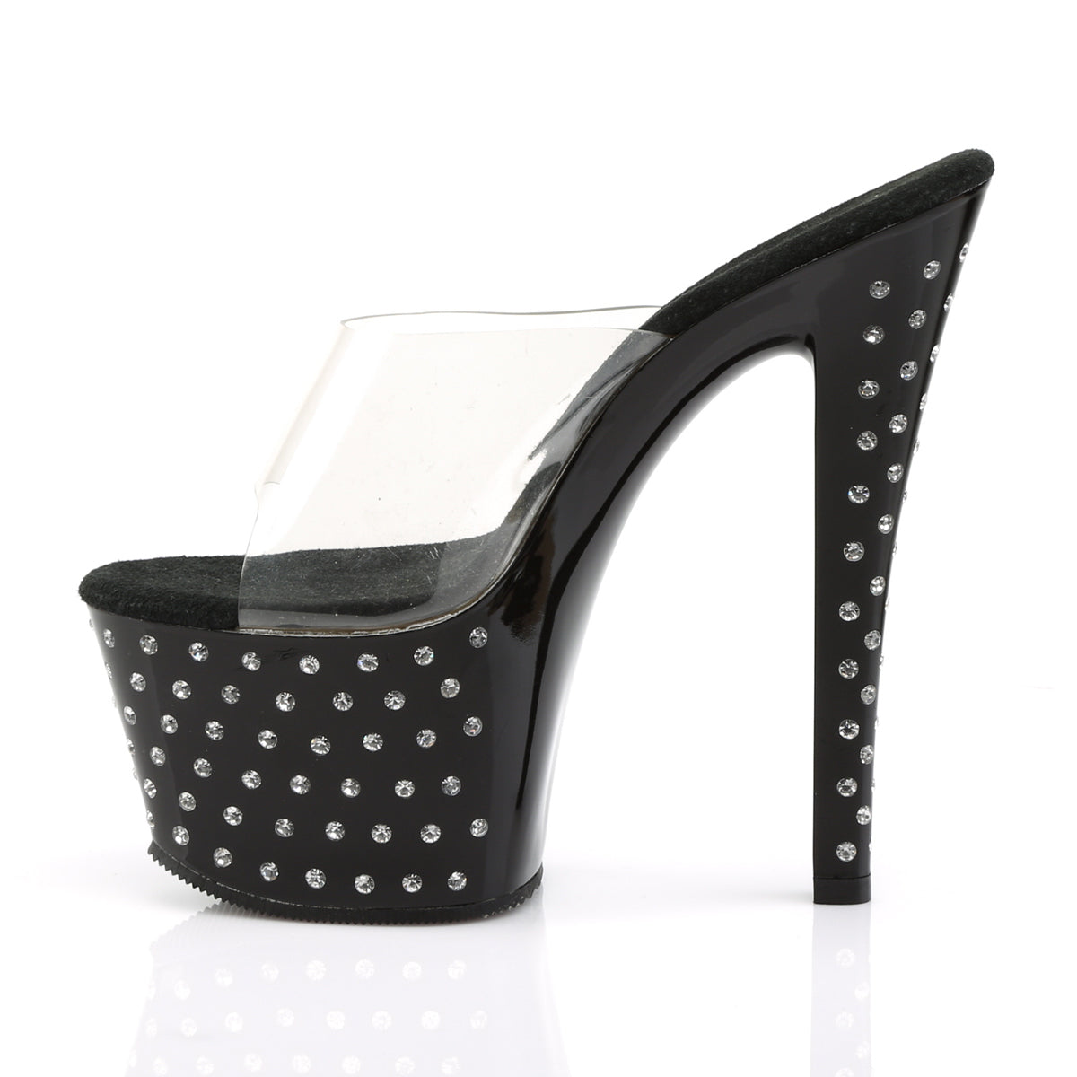 Pleaser Damen Sandalen STARDUST-701 CLR / BLK