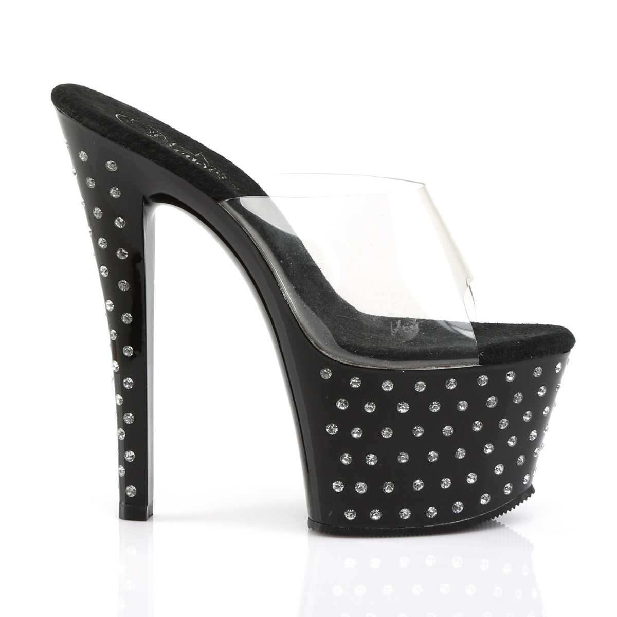 Pleaser Damen Sandalen STARDUST-701 CLR / BLK