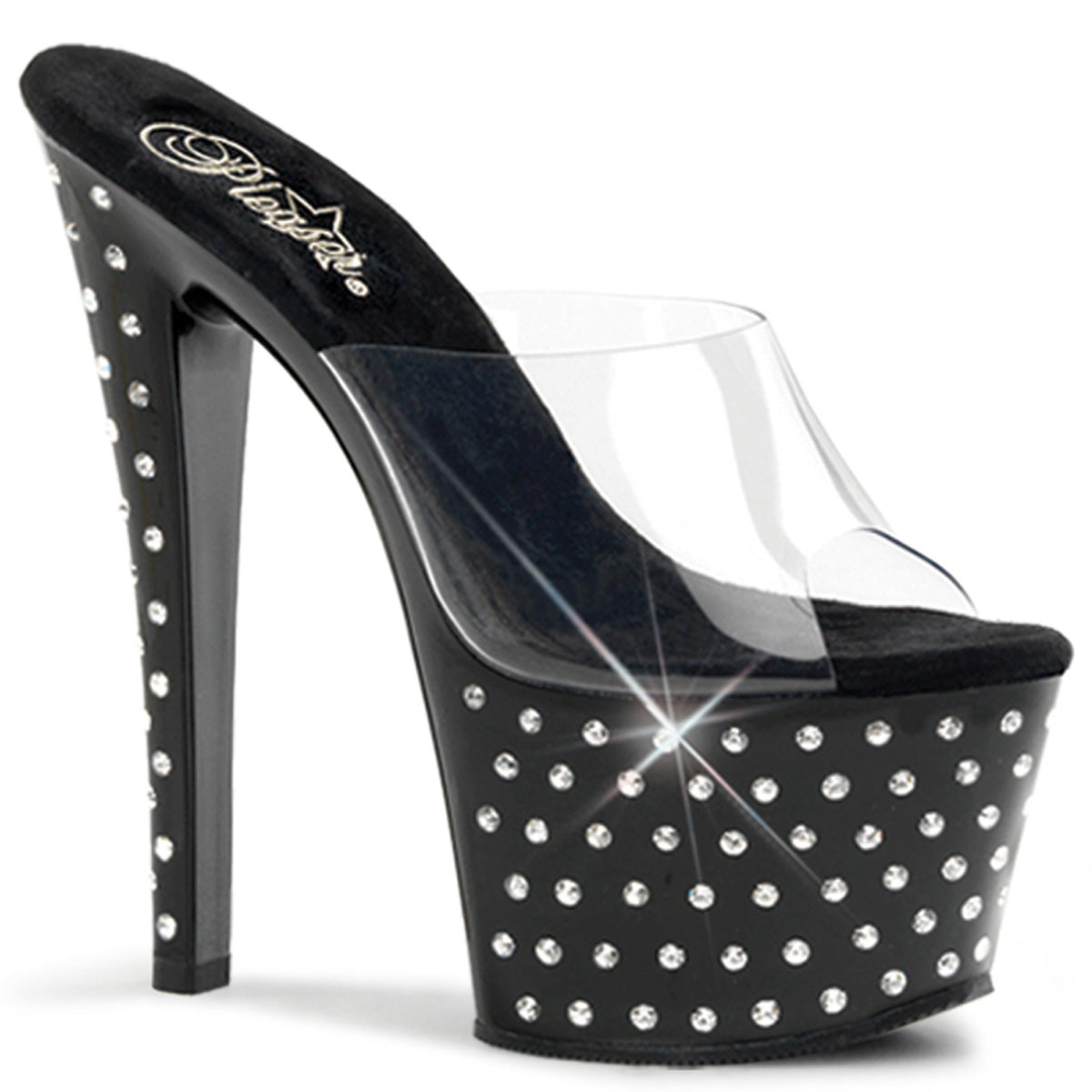 Pleaser Damen Sandalen STARDUST-701 CLR / BLK