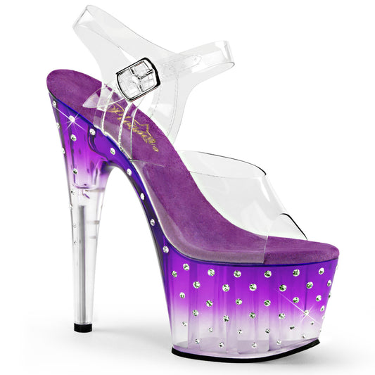 Pleaser Damen Sandalen STARDUST-708T CLR / PURPLE-CLR
