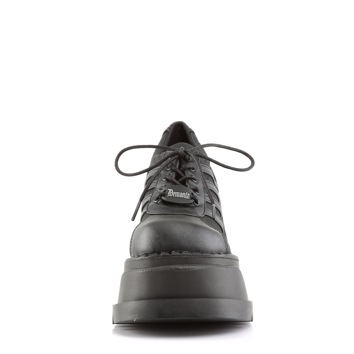 DemoniaCult Frauenpumpen STOMP-08 BLK Vegan Leder