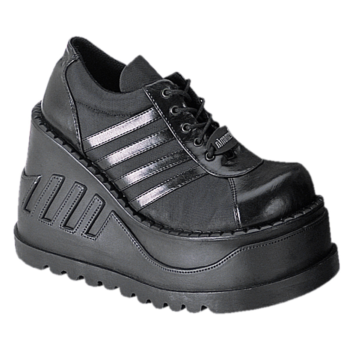DemoniaCult Frauenpumpen STOMP-08 BLK Vegan Leder