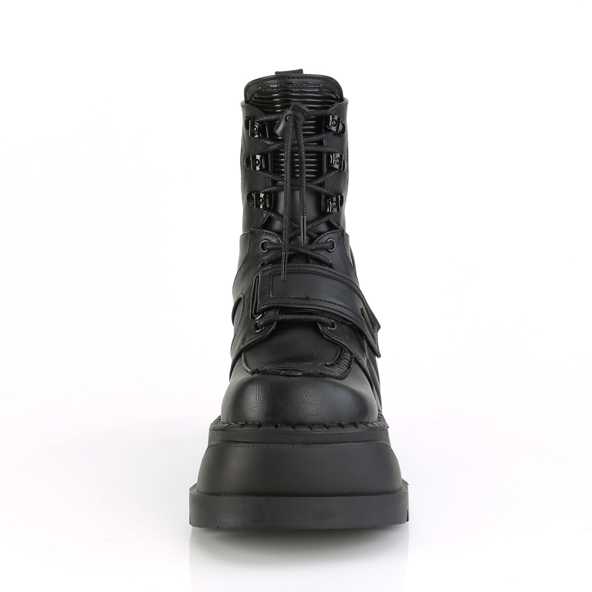 DemoniaCult Damenknöchelstiefel STOMP-13 BLK Vegan Leder