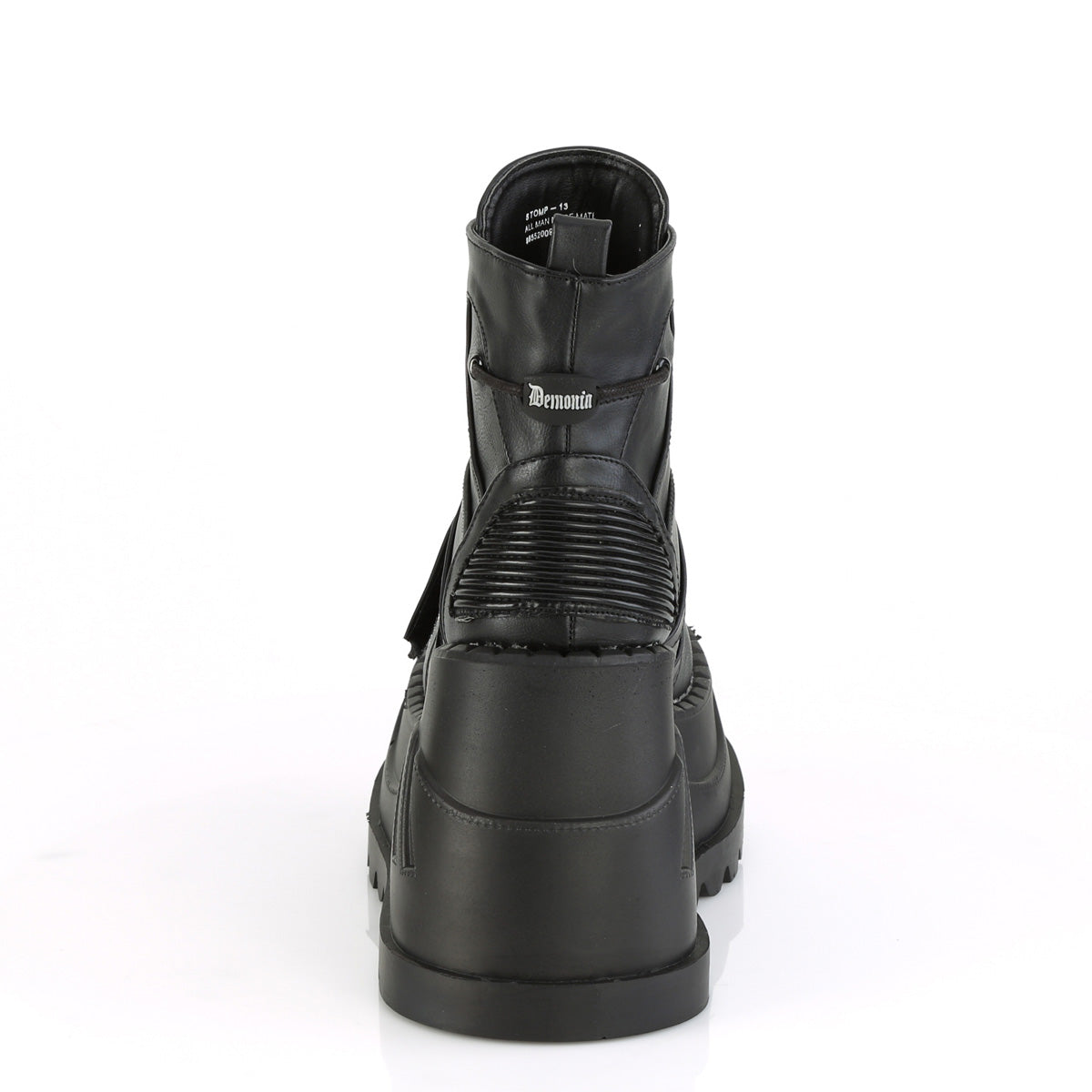 DemoniaCult Damenknöchelstiefel STOMP-13 BLK Vegan Leder