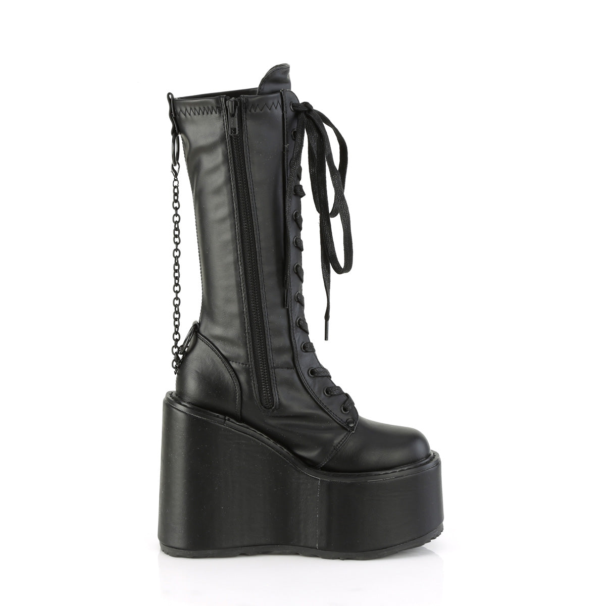 DemoniaCult Stiefel SWING-150 BLK Stretch Vegan Leder