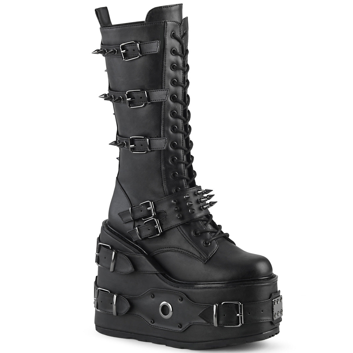 DemoniaCult Frauenstiefel SWING-327 BLK Vegan Leder