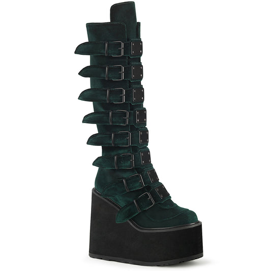 DemoniaCult  Stiefel SWING-815 Emerald Velvet