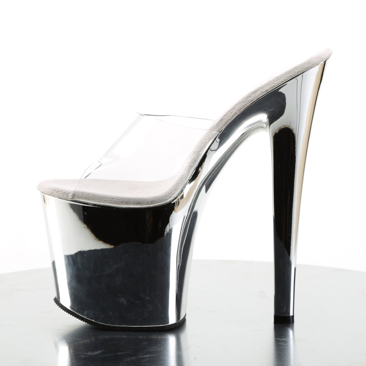 Pleaser Damen Sandalen TABOO-701 CLR / SLV-Chrom