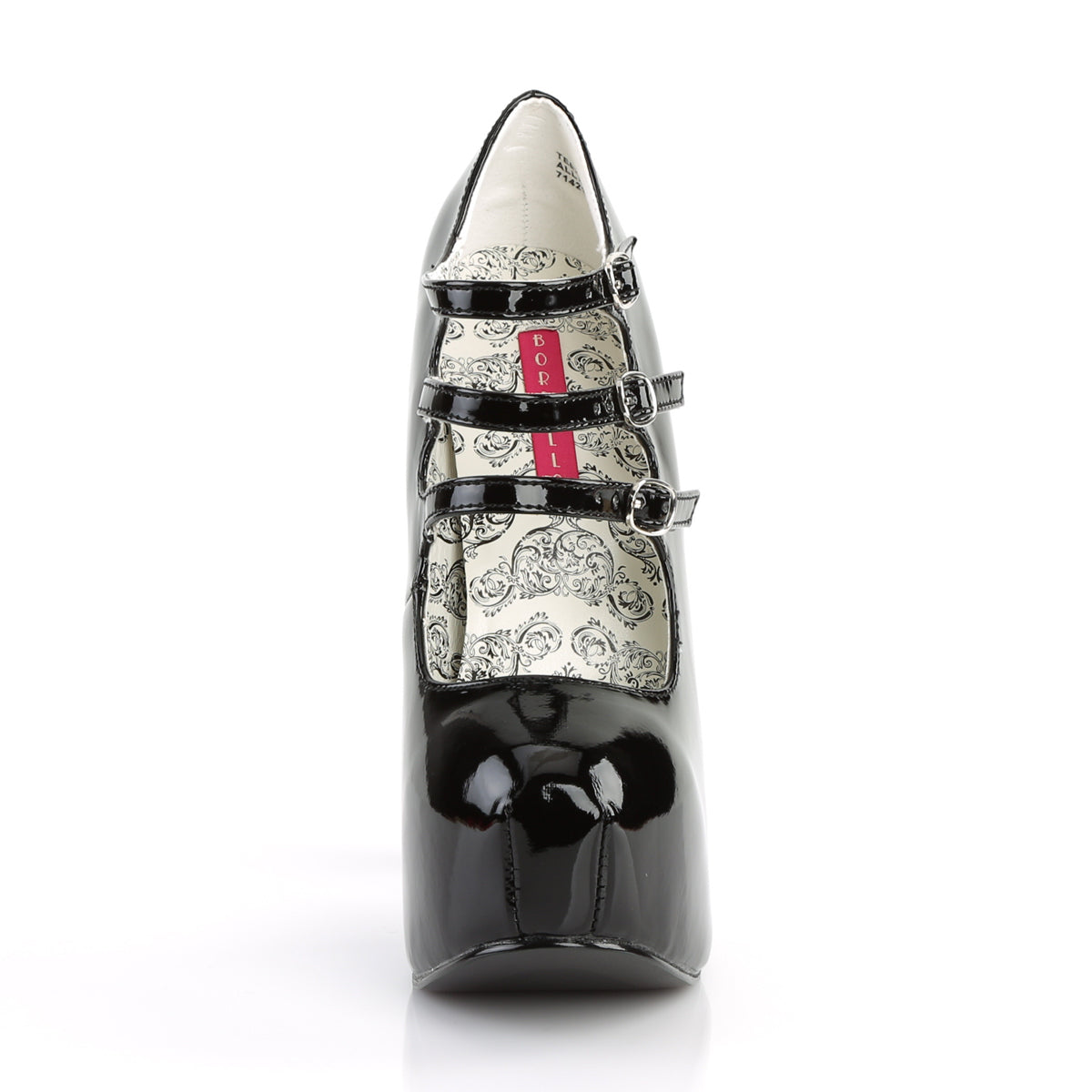 Bordello Frauenpumpen TEEZE-05 BLK Pat.