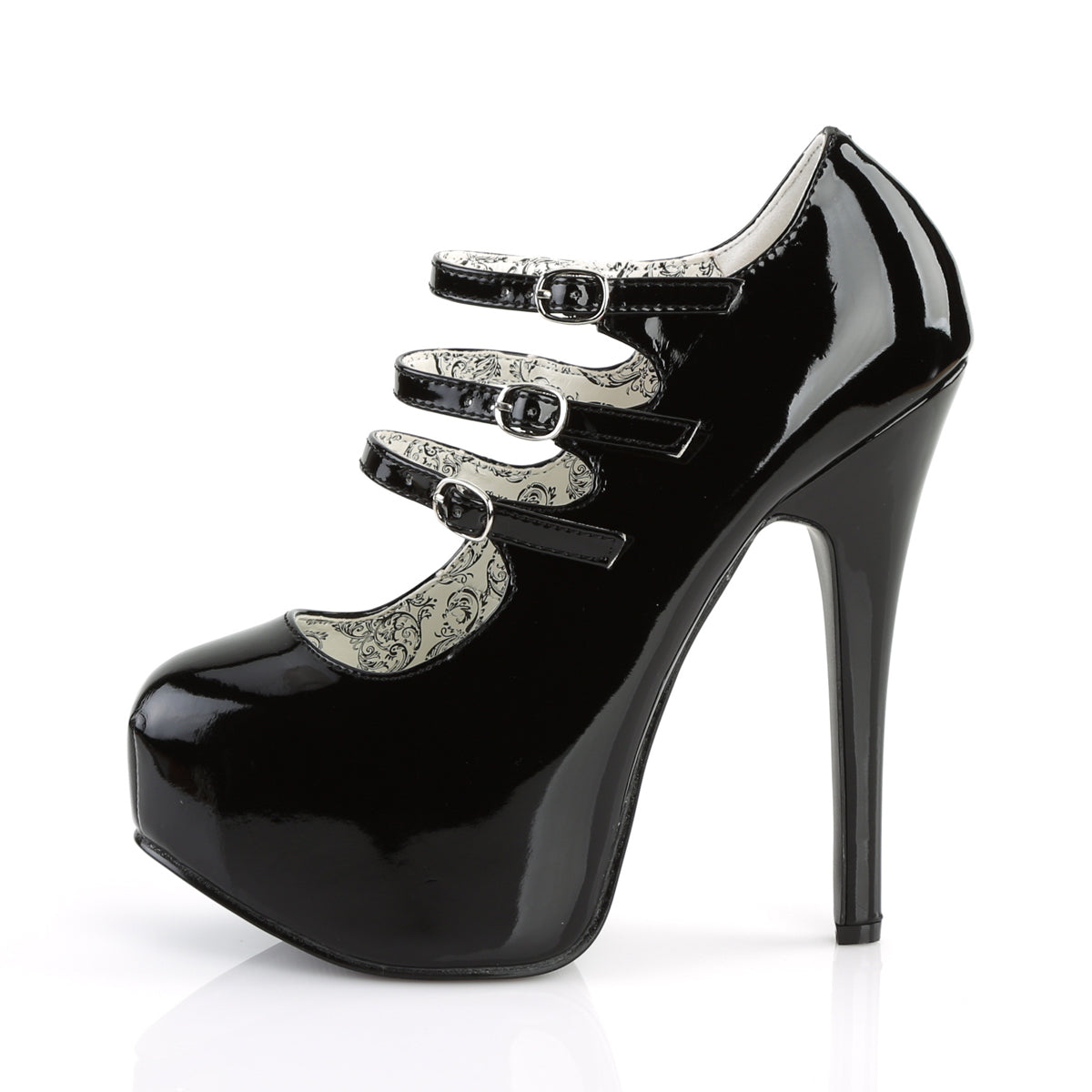 Bordello Frauenpumpen TEEZE-05 BLK Pat.