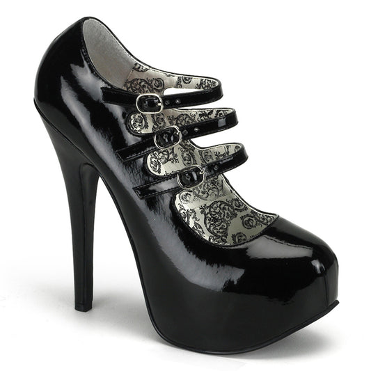 Bordello Frauenpumpen TEEZE-05 BLK Pat.