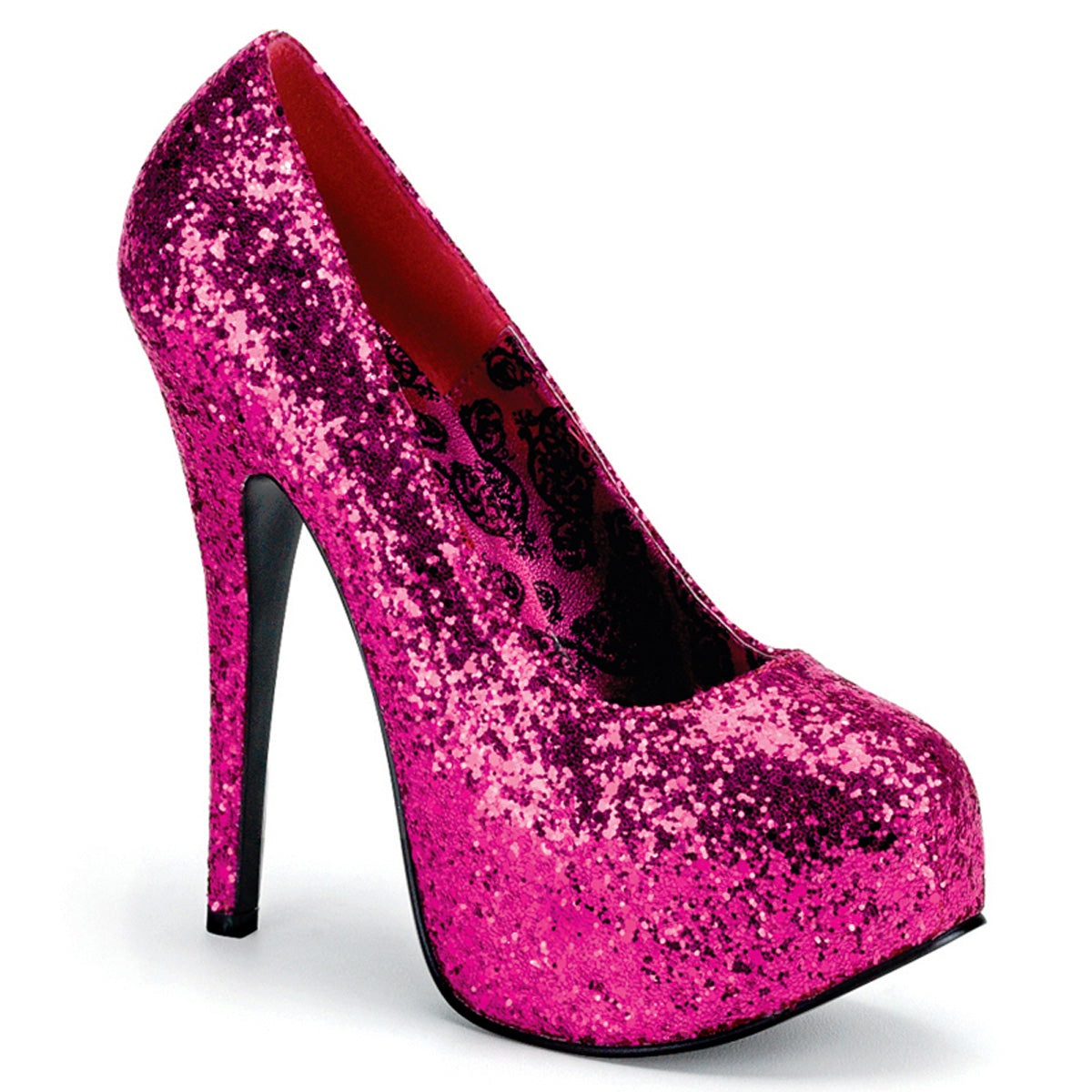 Bordello Frauenpumpen TEEZE-06g H. Rosa Gltr