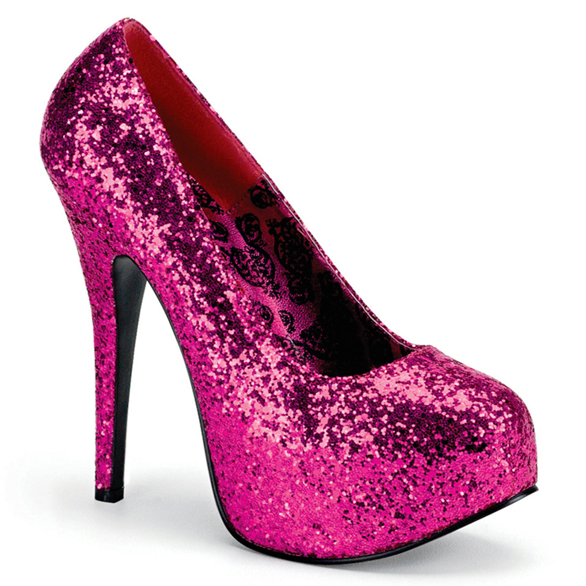 Pleaser Pink Label Frauenpumpen TEEZE-06gw H. Rosa Glitter