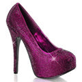 Bordello Frauenpumpen TEEZE-06r lila Satin Rs