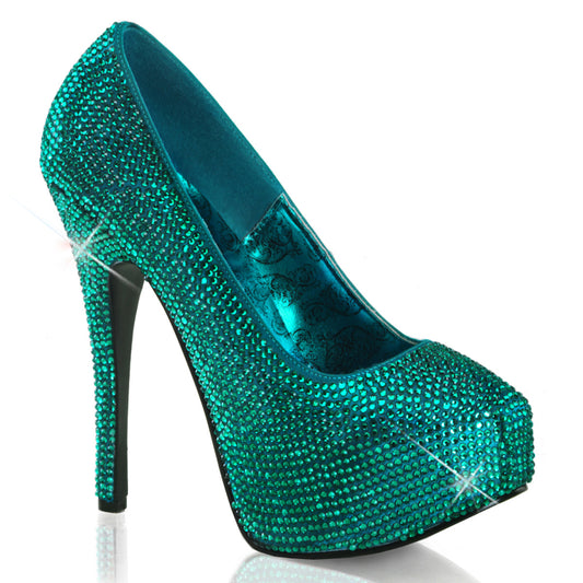 Bordello Frauenpumpen TEEZE-06R TURQUOISE SATIN RS