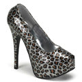 Bordello Frauenpumpen TEEZE-37 slv cheetah pat
