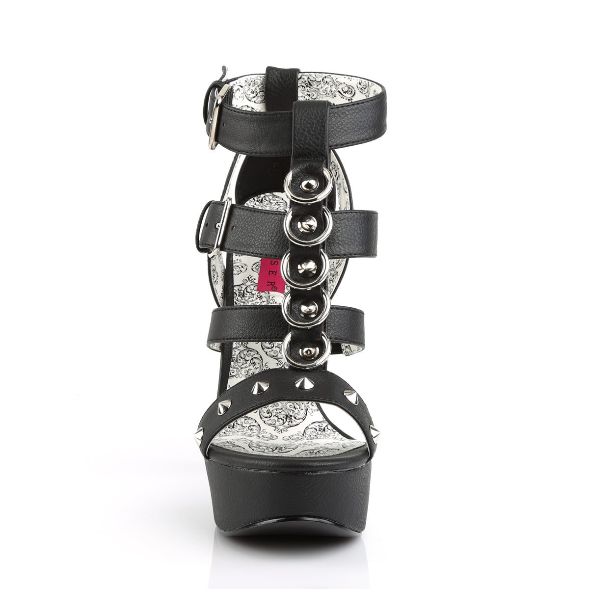 Pleaser Pink Label Frauenpumpen TEEZE-42W BLK Faux Leder