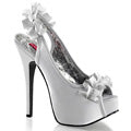 Bordello Frauenpumpen TEEZE-56 SLV Satin.