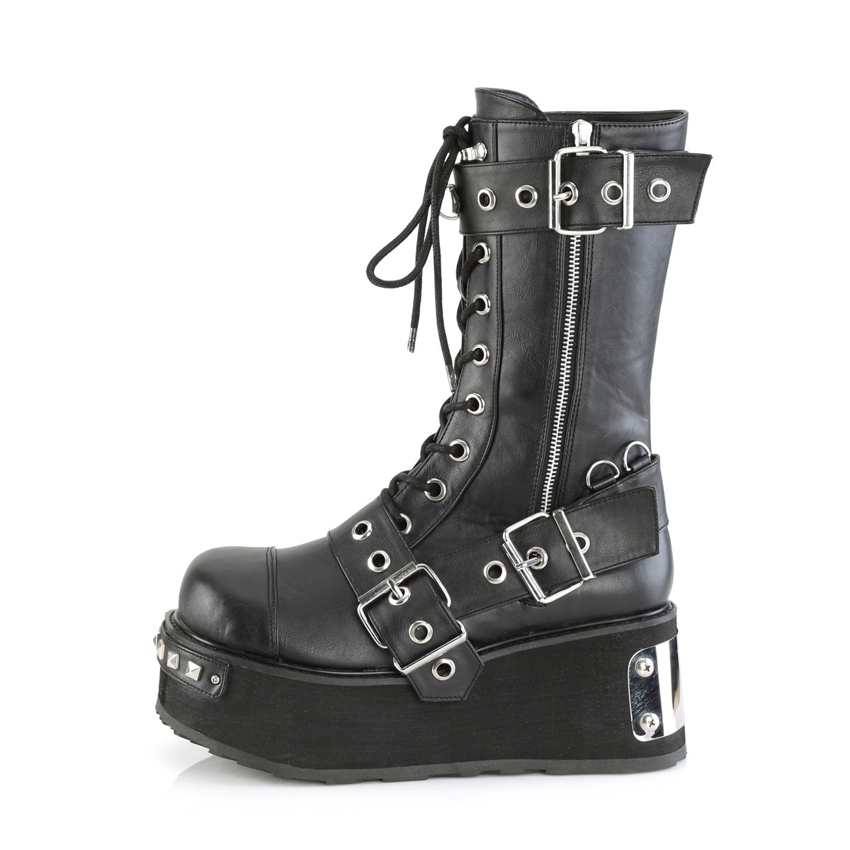 DemoniaCult Mens Boots TRASHVILLE-250 Blk Vegan Leather