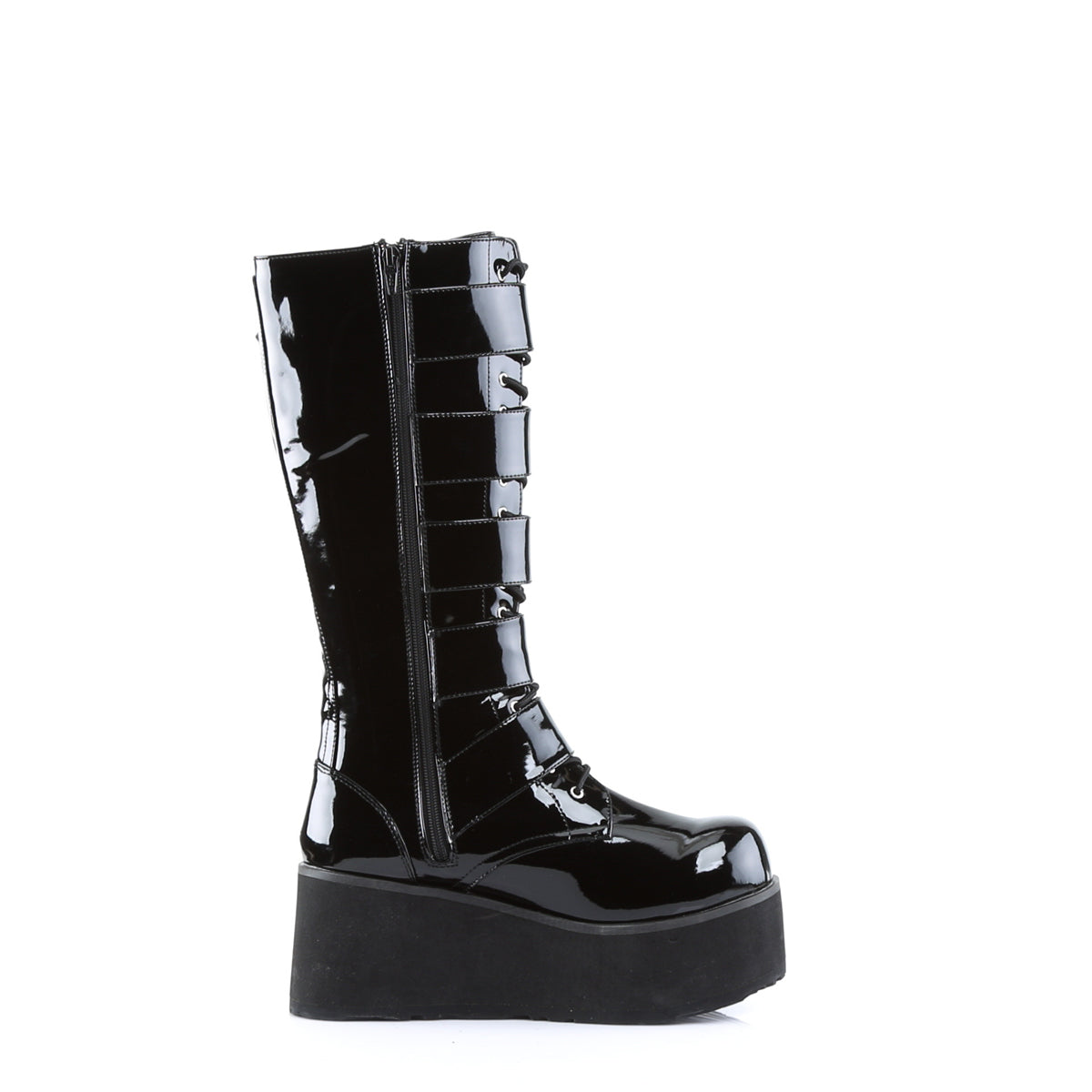 DemoniaCult Mens Boots TRASHVILLE-518 Blk Pat