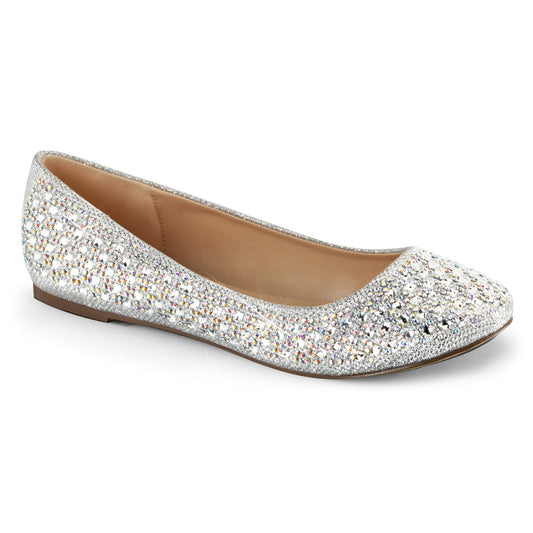 Fabulicious Frauenpumpen TREAT-06 SLV Glitter Mesh Stoff