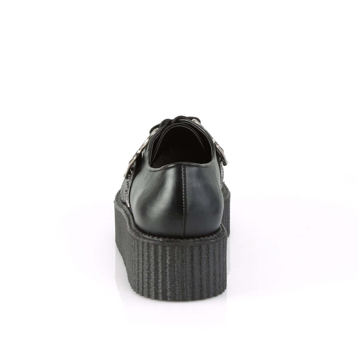 DemoniaCult Herren -Niederschuh V-CREEPER-516 BLK Vegan Leder