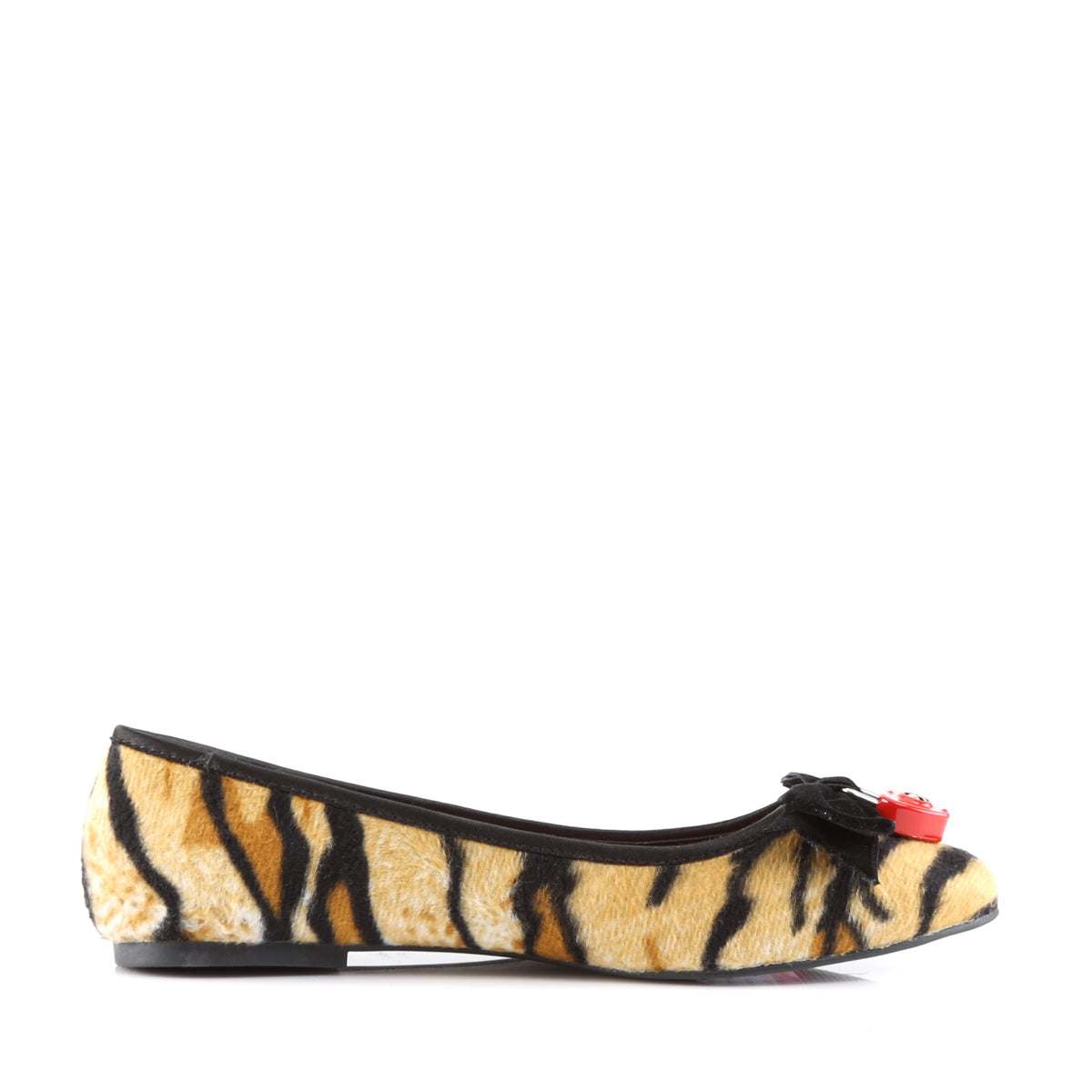 DemoniaCult Damen -Niederschuh VAIL-02 Tigerdruck Kunsthaar