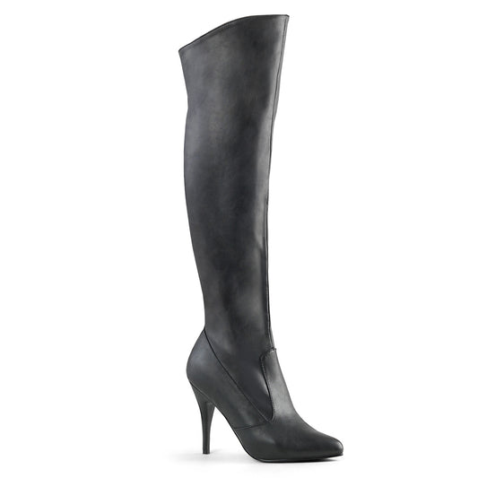 Pleaser Womens Boots. VANITY-2013 BLK FAUX-Leder