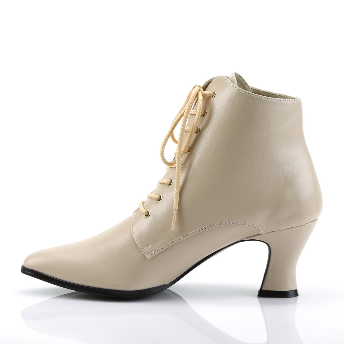 Funtasma Damen Knöchelstiefel VICTORIAN-35 Sahne PU.