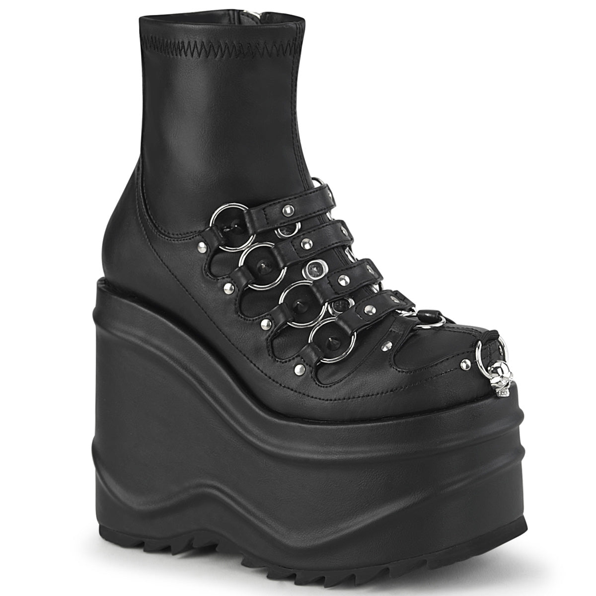 DemoniaCult Stiefeletten WAVE-110 BLK Stretch Vegan Leder