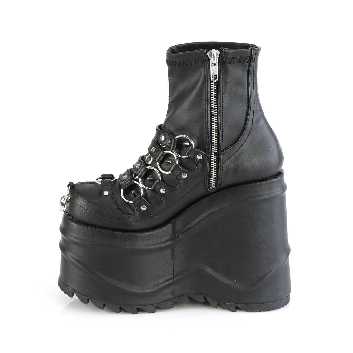 DemoniaCult Stiefeletten WAVE-110 BLK Stretch Vegan Leder