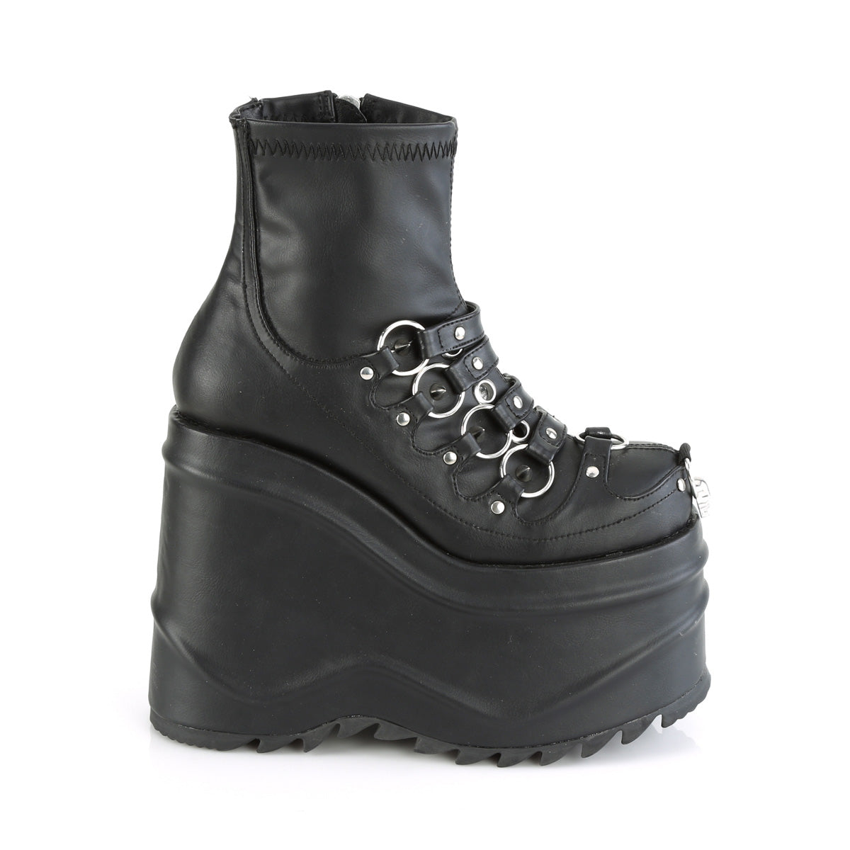 DemoniaCult Stiefeletten WAVE-110 BLK Stretch Vegan Leder