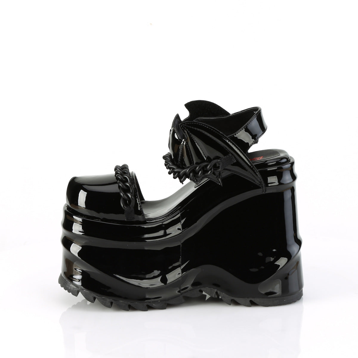 DemoniaCult Frauen Sandalen WAVE-20 Blk Pat