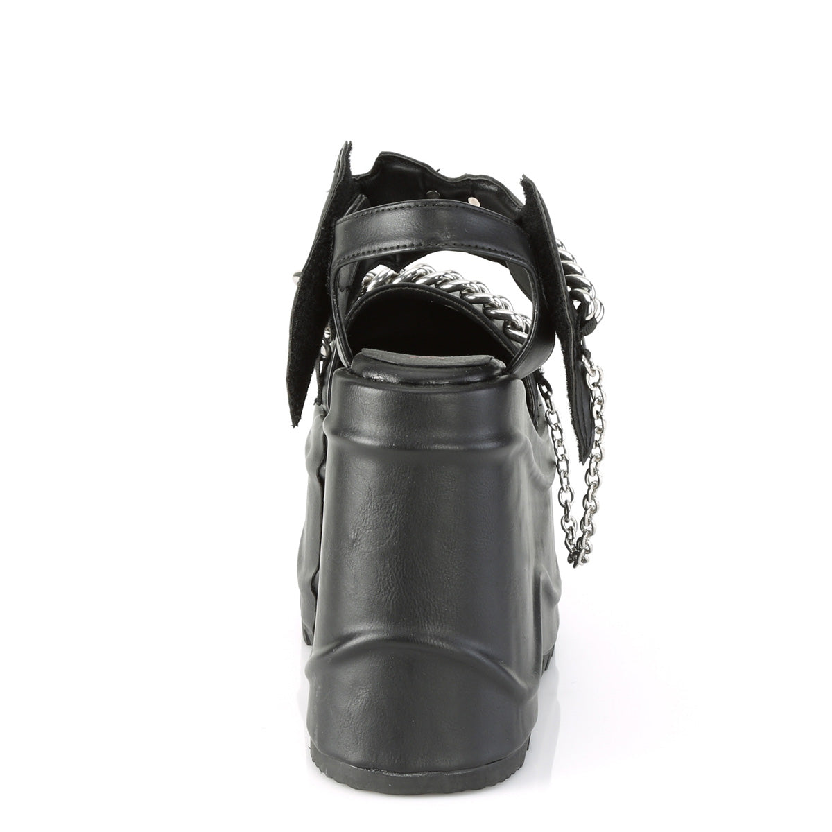DemoniaCult Frauen Sandalen WAVE-20 BLK Vegan Leder