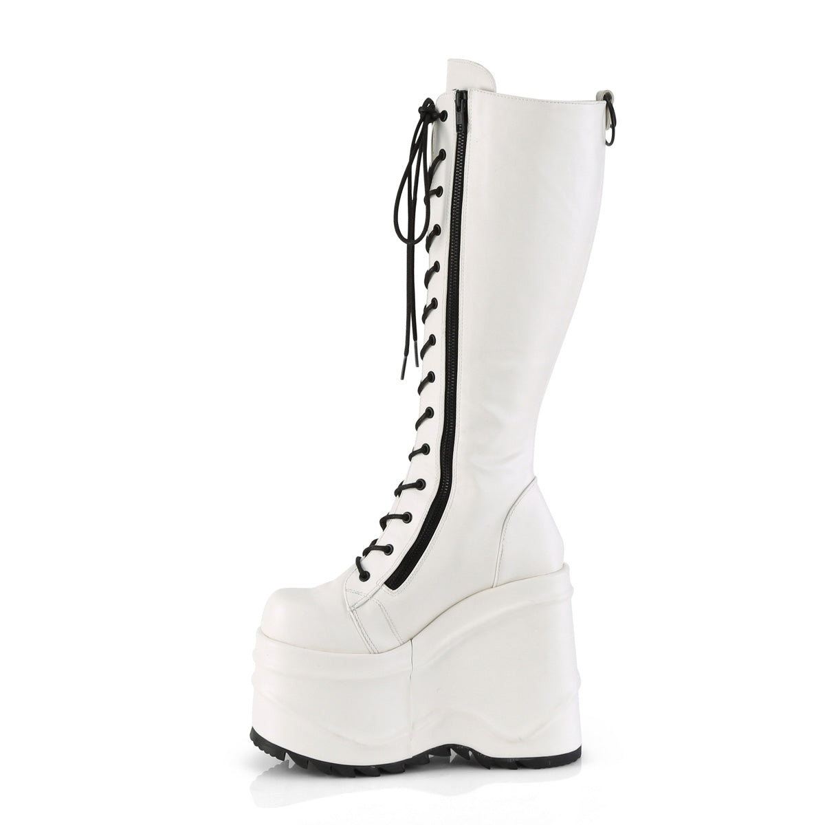 DemoniaCult Frauenstiefel WAVE-200 wht veganes Leder