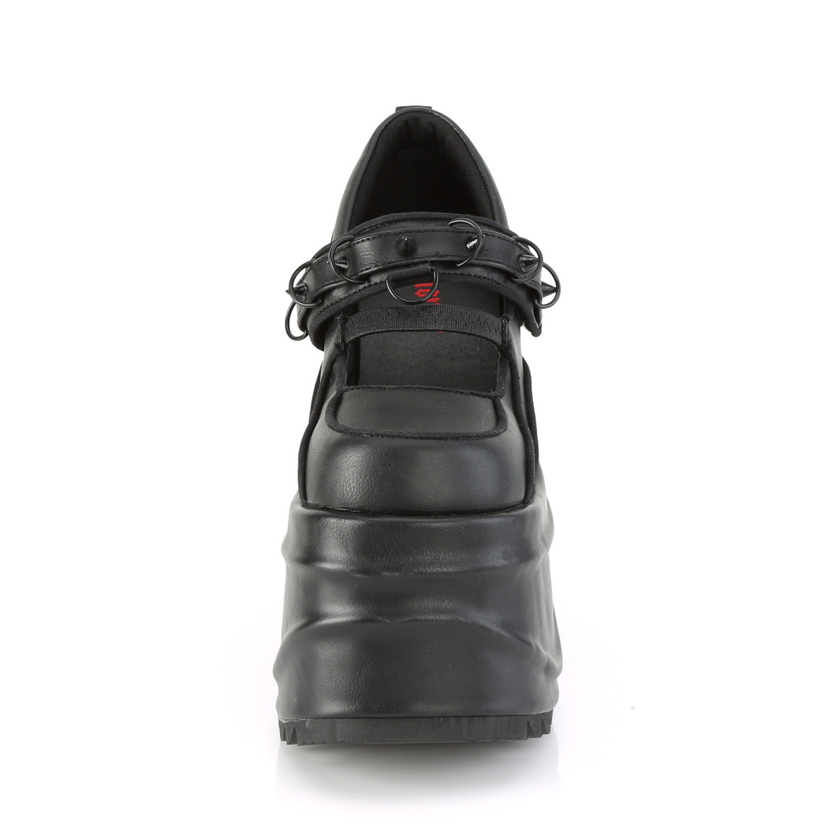 DemoniaCult Frauenpumpen WAVE-48 BLK Vegan Leder