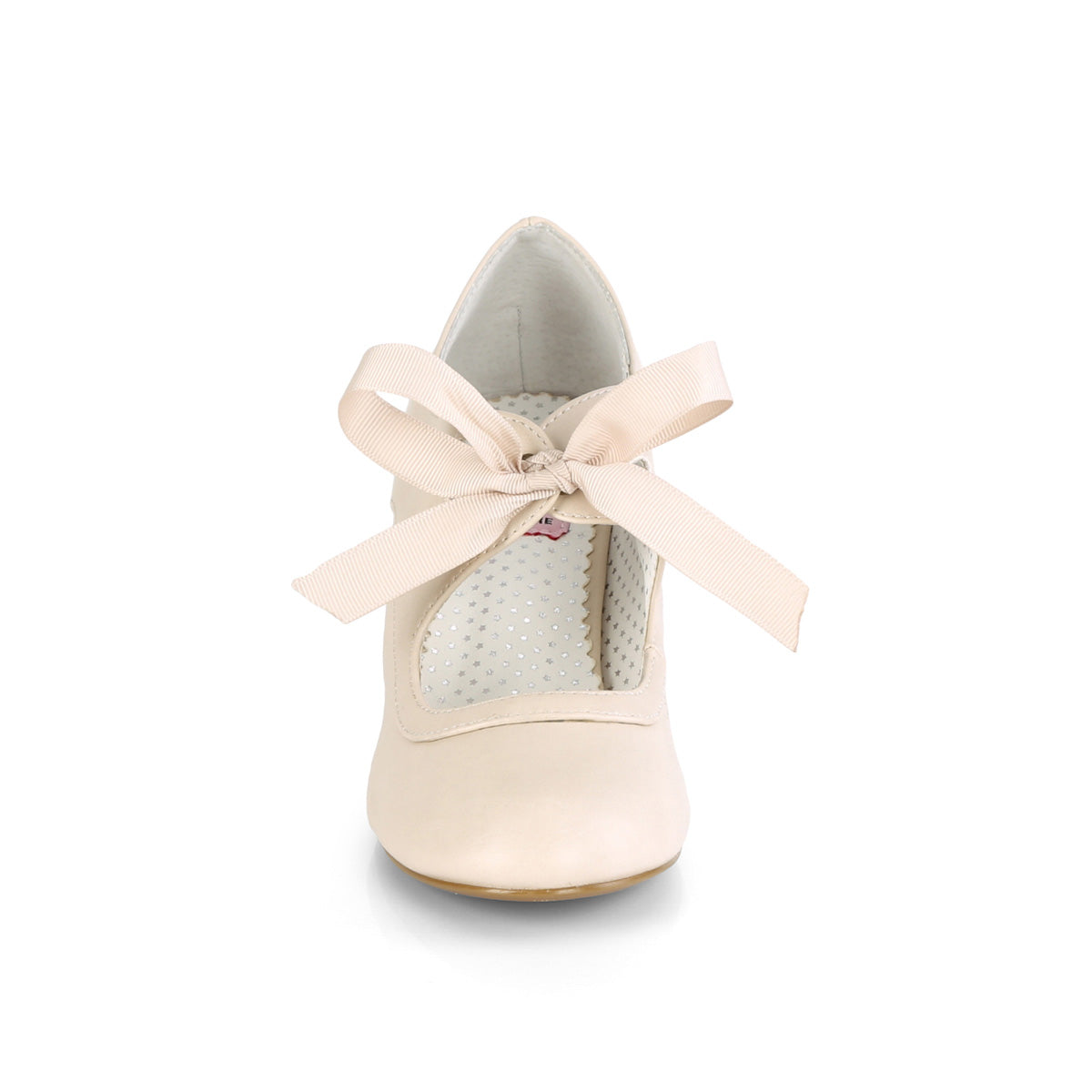 Pin Up Couture Frauenpumpen WIGGLE-32 Beige Faux Leder