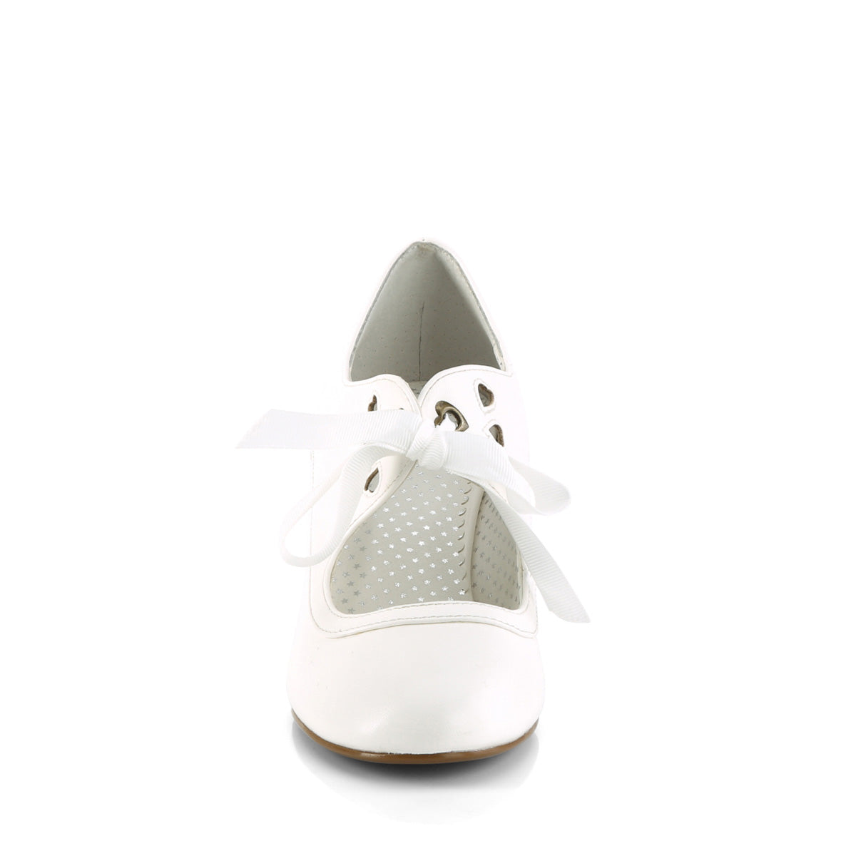 Pin Up Couture Pumps WIGGLE-32 White Faux Leather