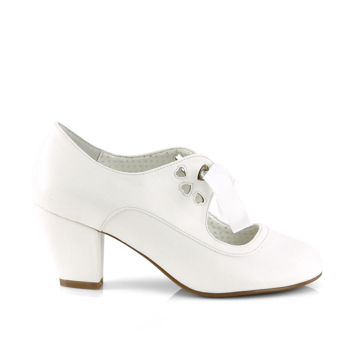 Pin Up Couture Pumps WIGGLE-32 White Faux Leather