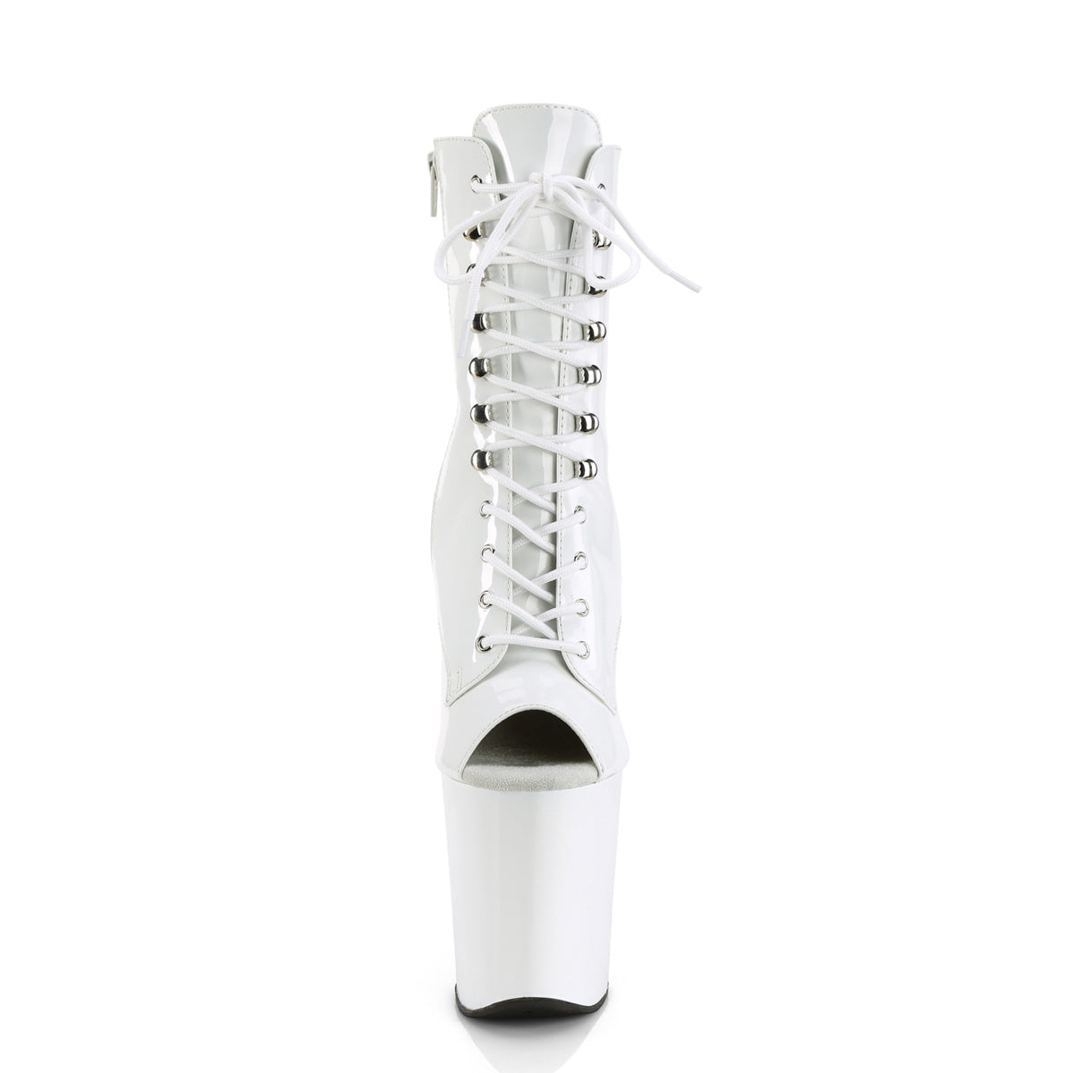 Pleaser Damen Knöchelstiefel XTREME-1021 WHT PAT / WHT