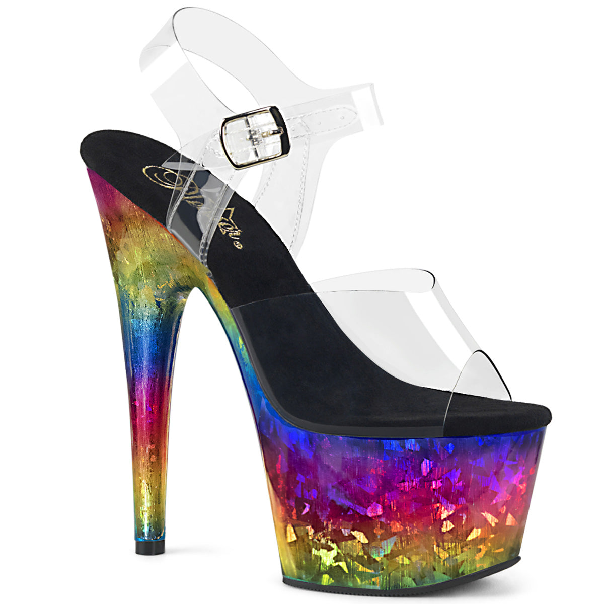 Pleaser ADORE-708MRB CLR / Metallic Rainbow