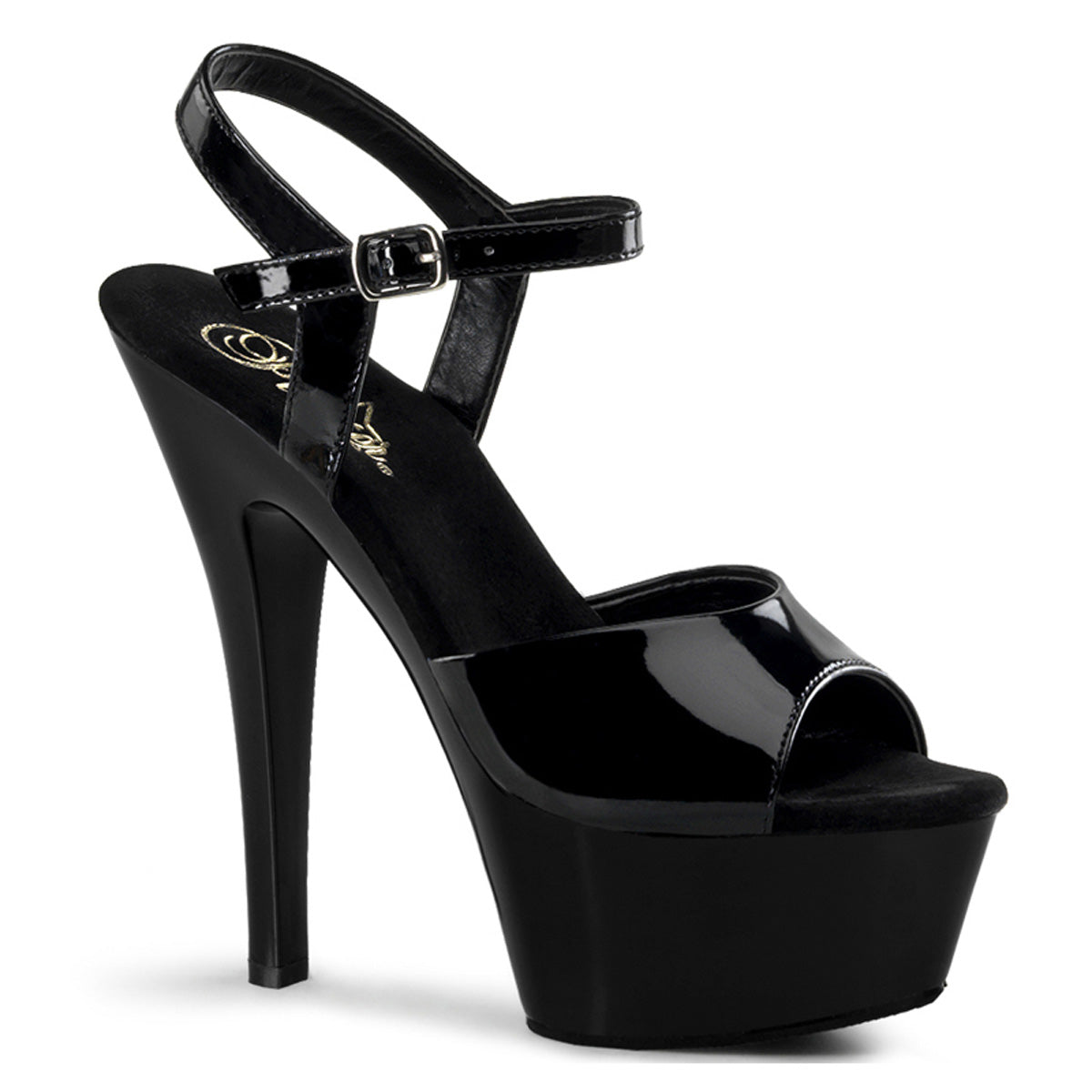 Pleaser KISS-209 Blk Pat/Blk